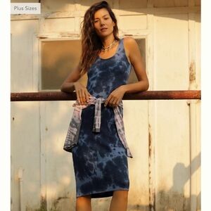 NWOT Anthropologie RD Style Wellesley Tie-Dye Midi Dress